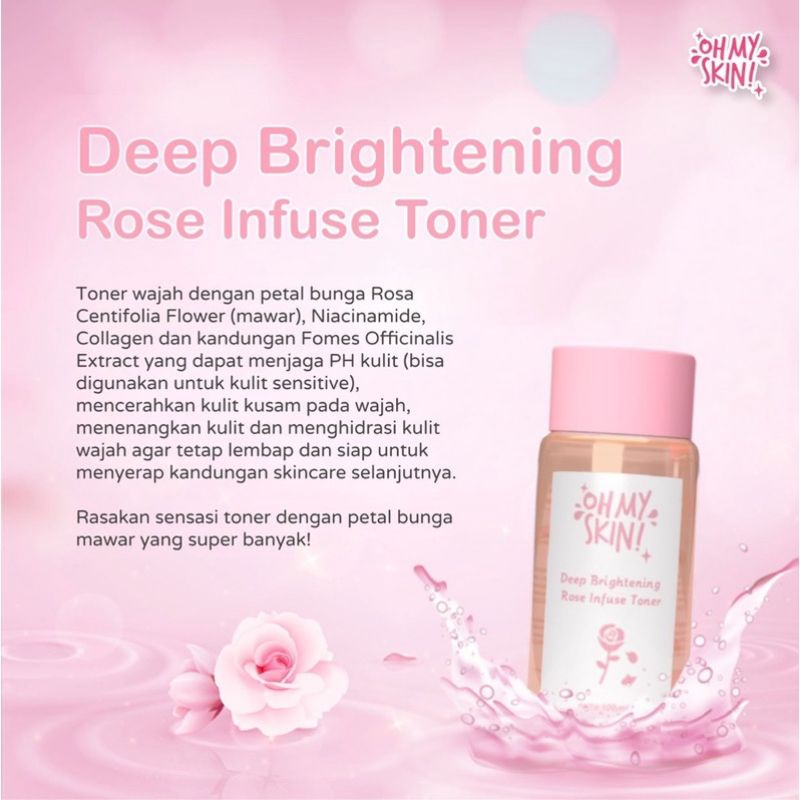 Toner Ohmyskin (Free Gift) Deep Brightening Rose Infuse Toner