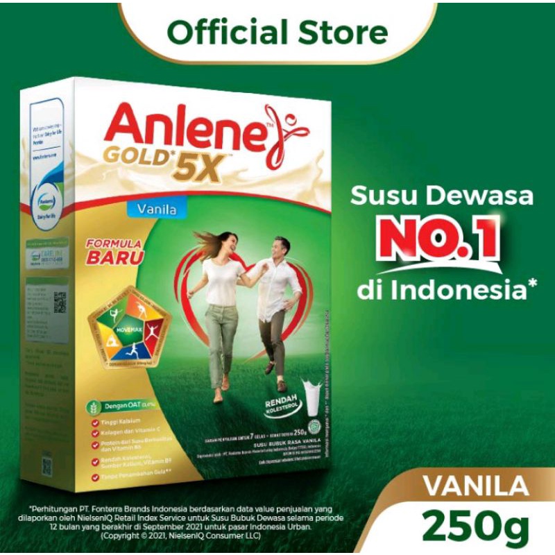 Anlene Gold 5x Vanila 250 gram