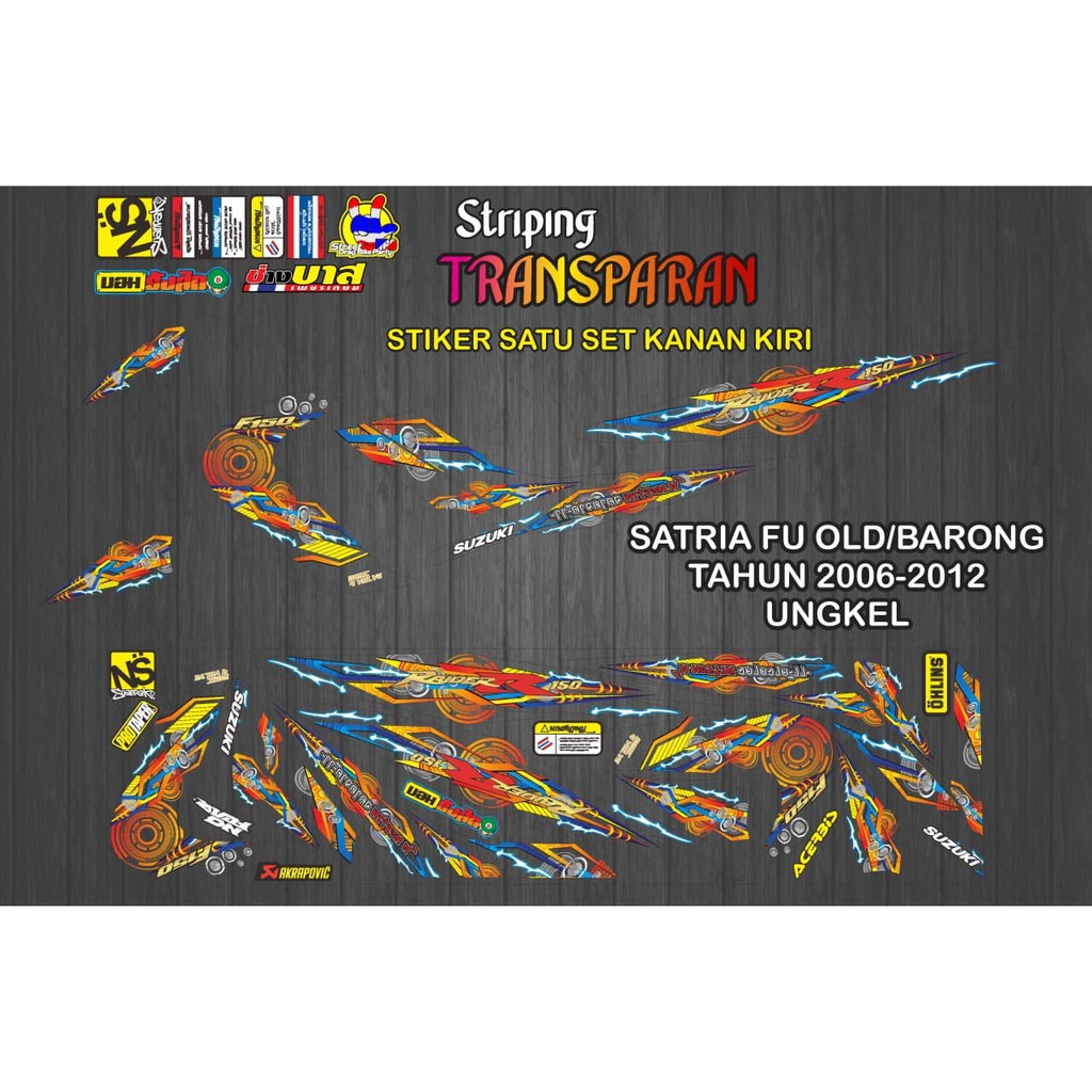 STRIPING TRANSPARAN SUZUKI SATRIA FU BARONG/SATRIA LAMA