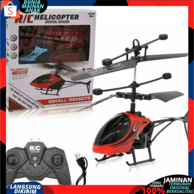 Pesawat RC Drone Remote Control Mini LED 2CH| Helikopter Remot Kontrol berlampu baterai cas