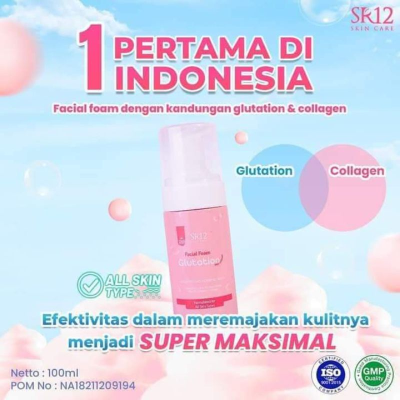 sabun pemutih facial foam glutathione