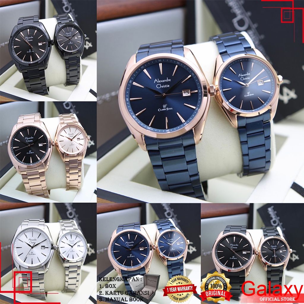 JAM TANGAN COUPLE ALEXANDER CHRISTIE JAM COUPLE ORIGINAL JAM TANGAN ALEXANDRE CHRISTIE COUPLE JAM AL