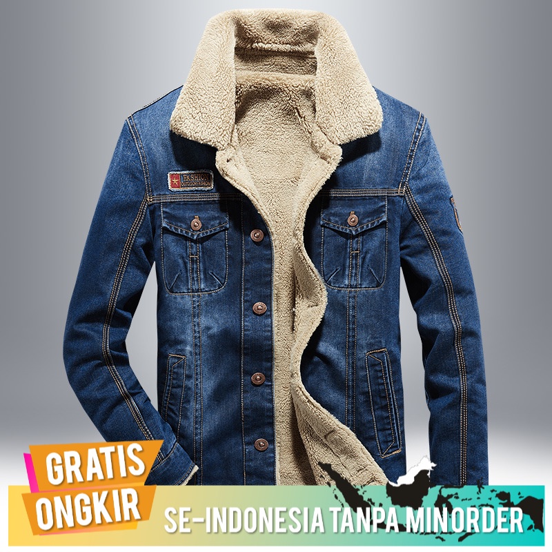 Jaket Pria Import Original UK Kasual Top Musim ngin Bulu Jaket Pria 808