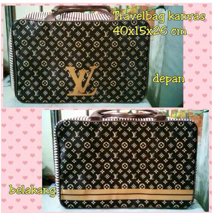 *MODEL BARU*   Tas Travel Bag Koper Kanvas Renang Kotak Dewasa LV Louis Vuitton   *TERLARIS*