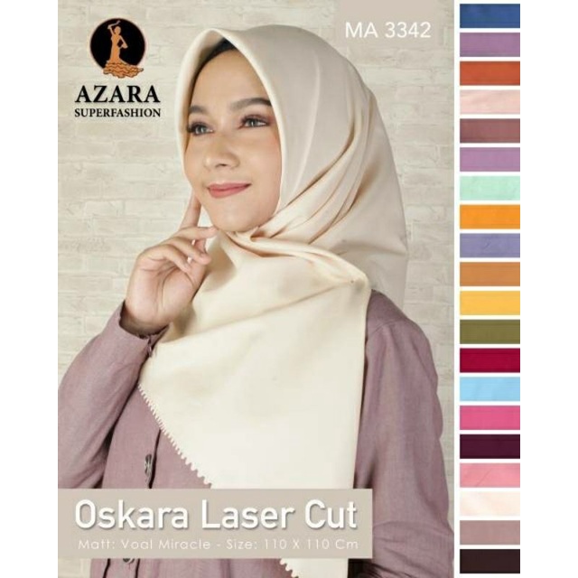 Hijab Voal Segiempat Oskara Laser Cut Azara