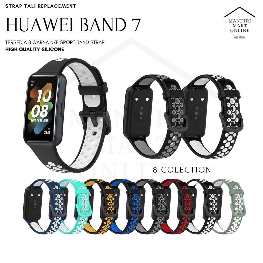 Strap Huawei Band 7 Dual Tone Sporty Strap Tali Pengganti Huawei Band 7 Silicone