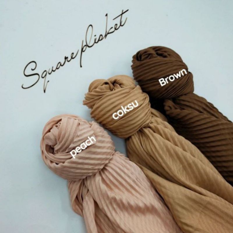 SEGIEMPAT BELLA SQUARE PLISKET SHWAL/HIJAB PRISKET/KERUDUNG PLISKET/JILBAB PLISKET/COD-2