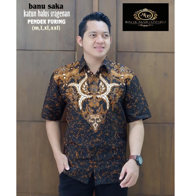 KEMEJA BATIK BANU SAKA FULL FURING KATUN HALUS SRAGENAN SIZE M-XXL TERMURAH