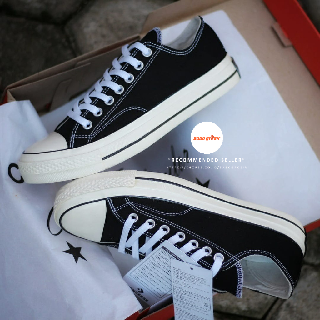 PROMO Sepatu Sneakers Converse 70s Egret Low Black White BNIB Premium Grade Original Harga Murah