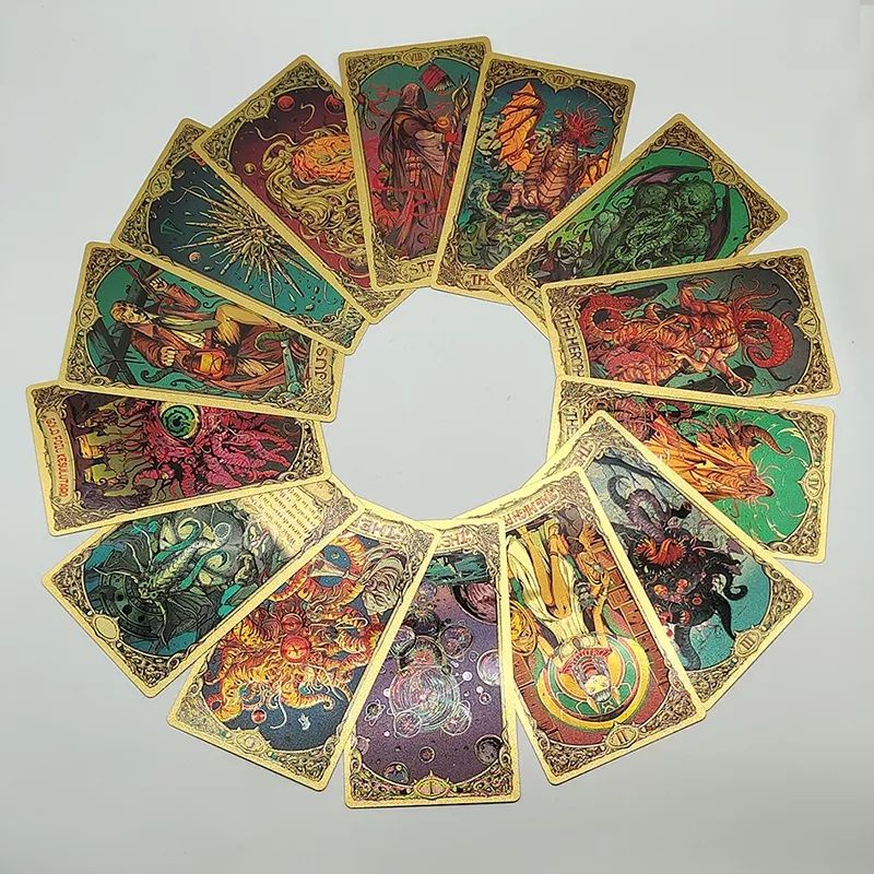 Legend Cthulhu Dio Whispers Tarot PVC Gold Foil 12x7cm with Hardbox include guide paper