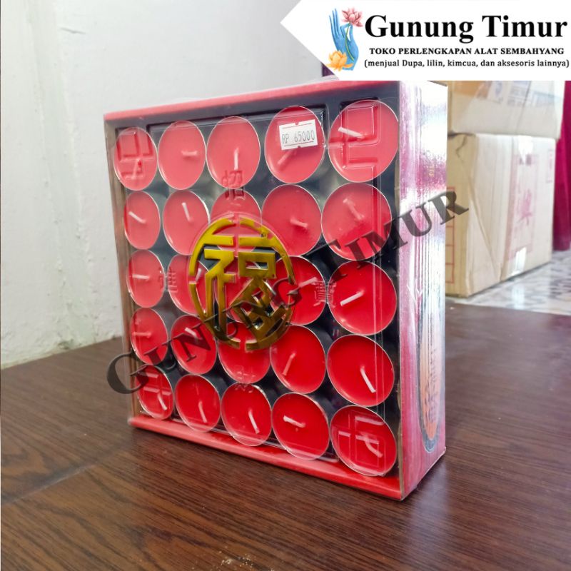 Lilin Merah durasi 3 jam dan 4 jam / Lilin Sembahyang