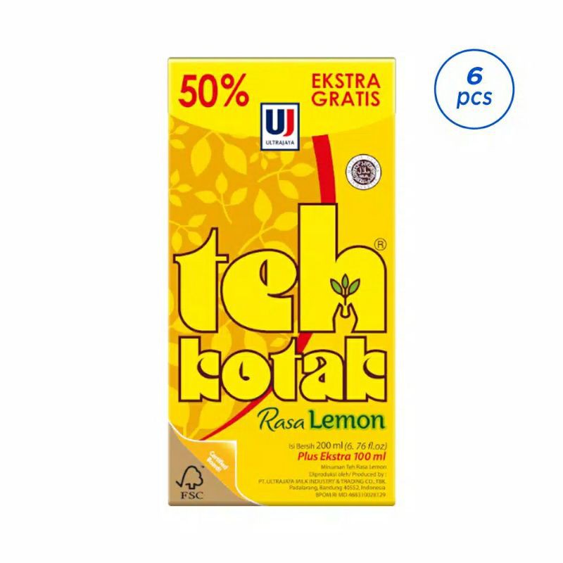 

Paket 6 pcs - Ultra Teh Kotak Rasa Lemon 300 ml