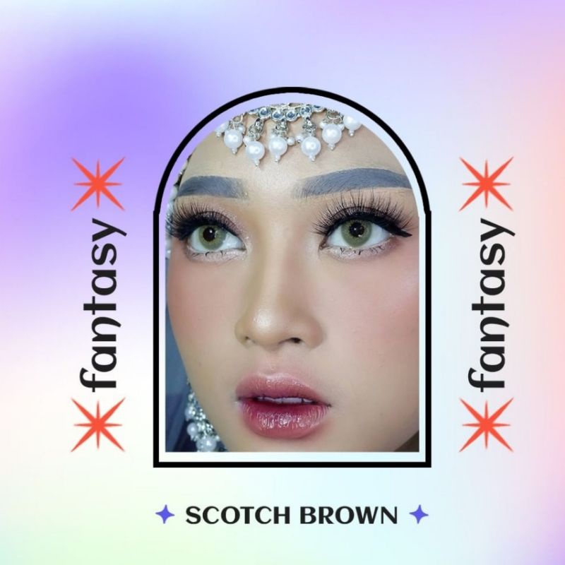 Softlens LIVING COLOR FANTASY 14.4 MM SCOTCH BROWN MINUS -0.50 S.D -6.00 by IRISLAB