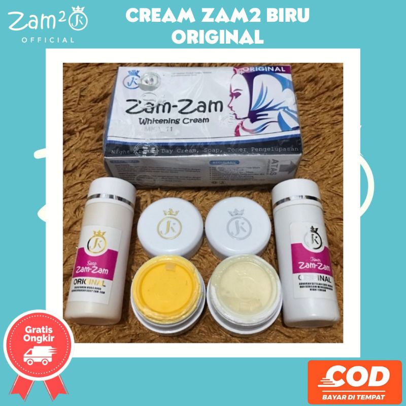 CREAM ZAM ZAM ORIGINAL (PAKET BIRU) ASLI /KEMASAN BARU HIJAB ZAMZAM CREAM Zamzam Kemasan 2022 Hijab 