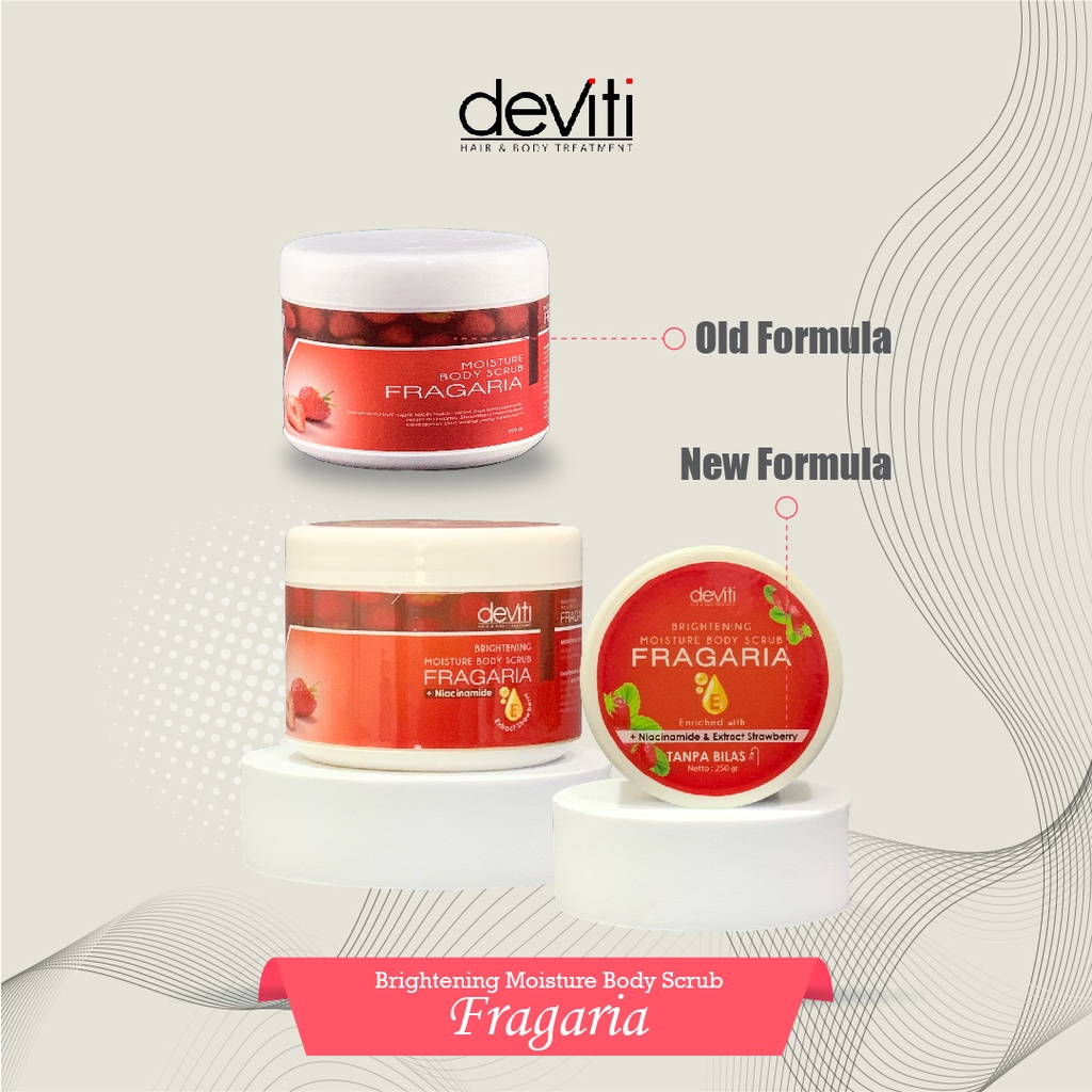 Deviti Moisture Body Scrub Fragaria 250Gr Menghaluskan Kulit