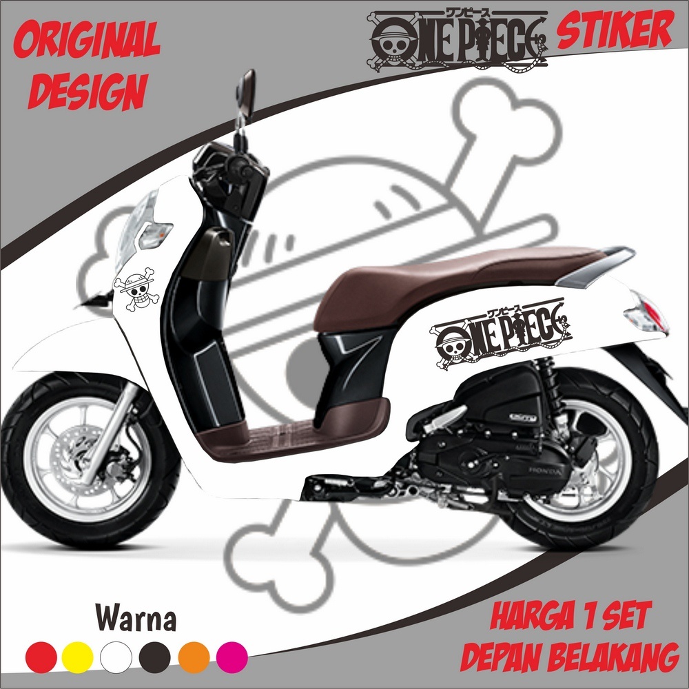 BISA CUSTOM NAMA /Sticker Scoopy ONEPIECE Satu Set /all varian