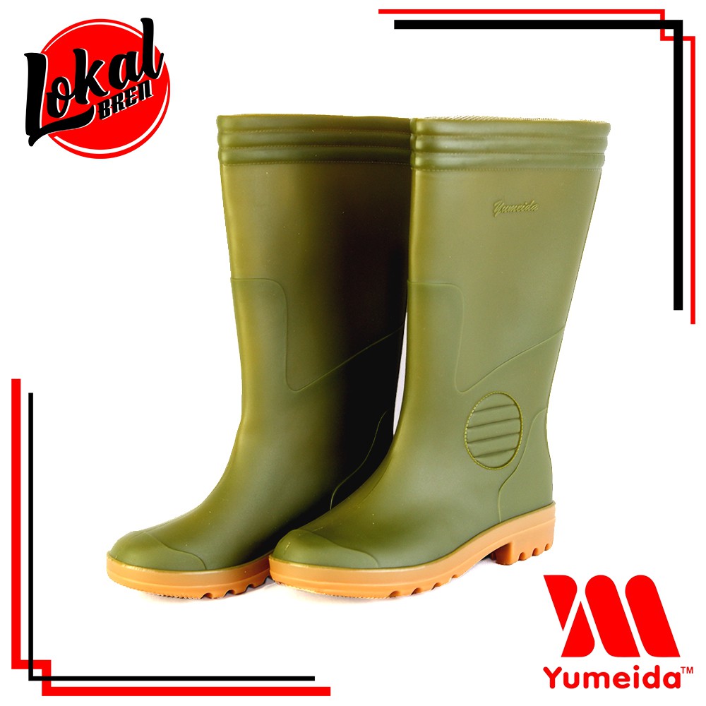 Sepatu Boots Karet Yumeida Hijau - Panjang