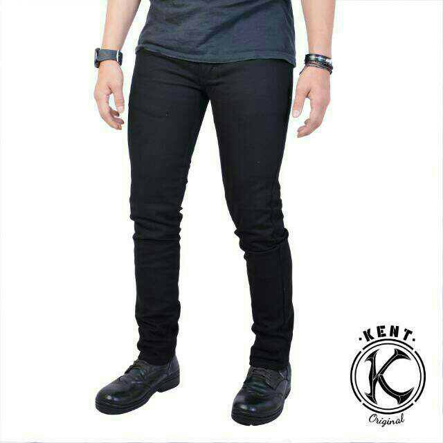 CELANA JEANS PANJANG PRIA KENT LONG JEANS BLACK old ori murah