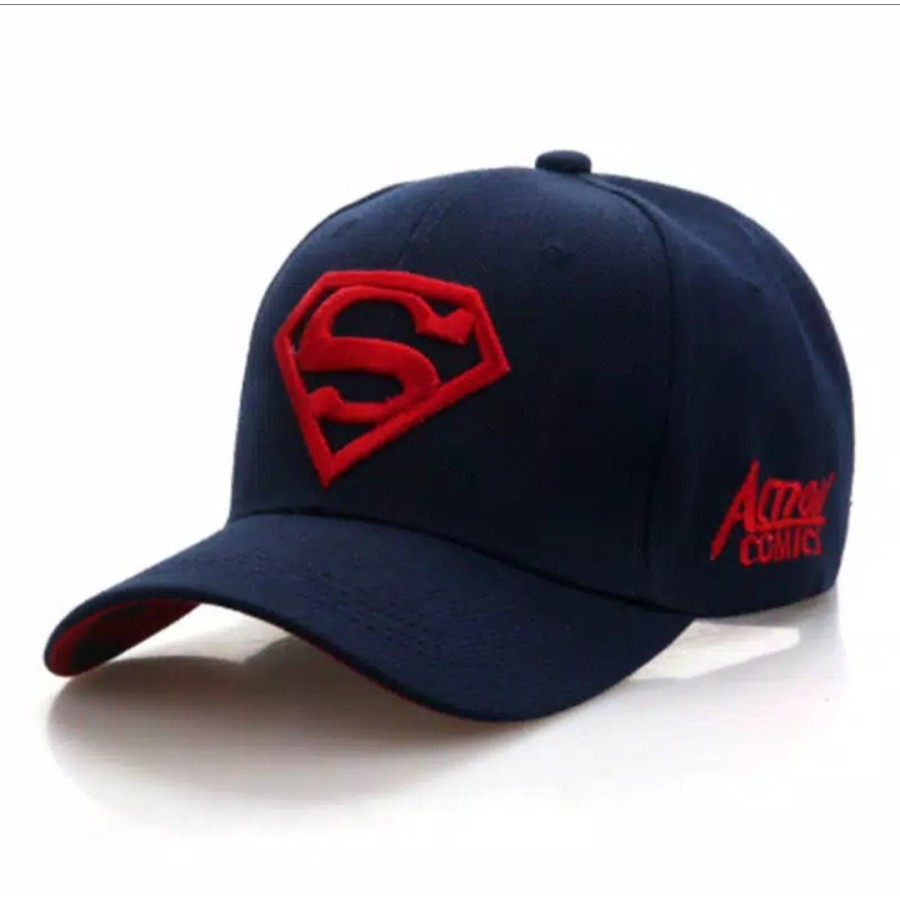 PROMO!!! Topi Baseball Bordir Superman - Topi Distro Sperman Style Pria Wanita - PURANGSAKATO_SHOP.