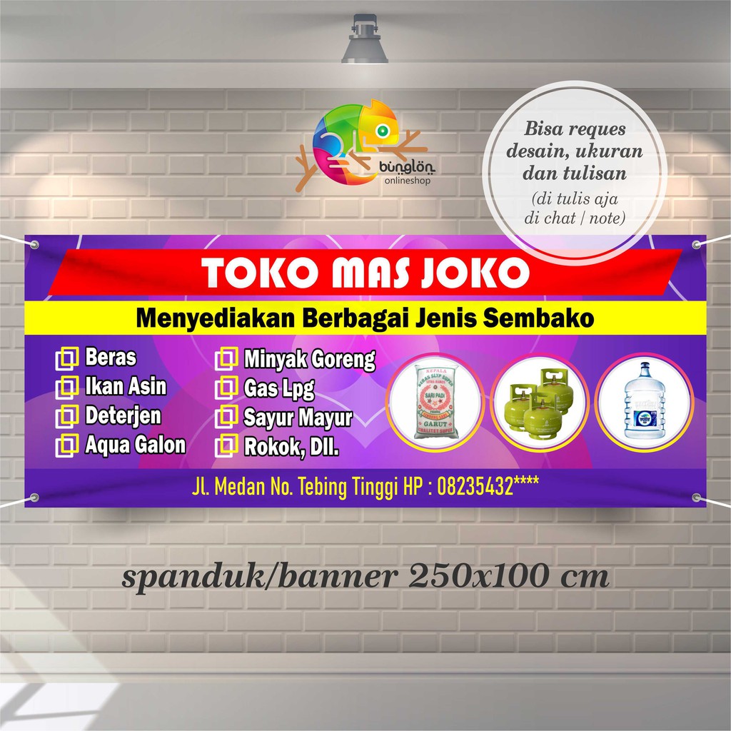 Spanduk, Banner Toko Sembako