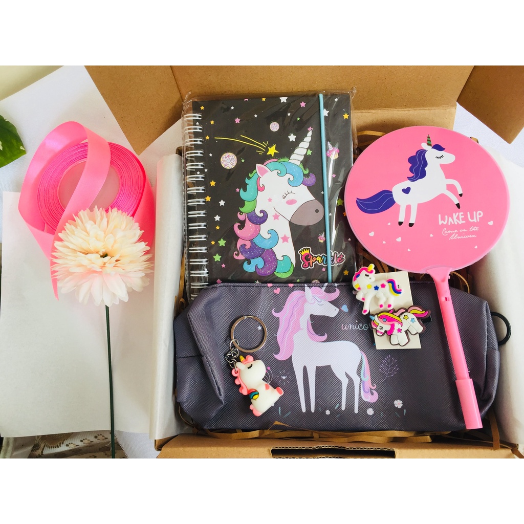 (HADIAHKUU.ID) NEW KADO UNICORN BLACK / KADO ULTAH / KADO ANAK LUCU/ SOUVENIR UNICORN/ GIFT BOX/ HAD