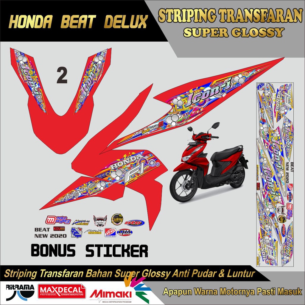 STRIPING TRANSPARAN UV GLOSY BEAT DELUK LIS BODI TRANSPARAN UV GLOSY BEAT DELUK