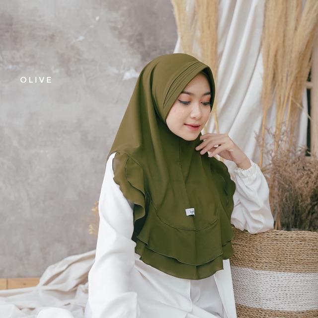 KHIMAR AMEERA ORIGINAL BYDEVINA-Olive