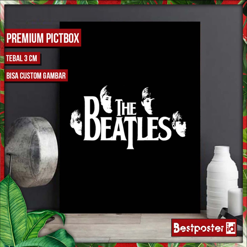 Poster THE BEATLES Frame Kayu Tebal BAND  071