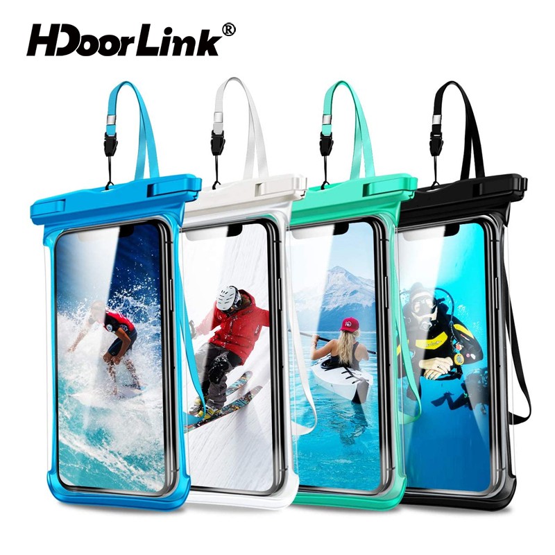 Hdoorlink Sarung Hp Anti Air Waterproof Hp Case Kantong Tempat Dry Bag Phone Bags Cover Max 6 7inch Shopee Indonesia