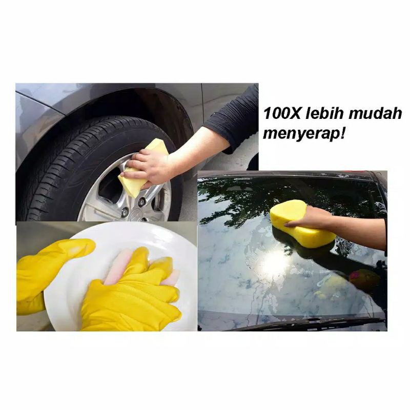 Kenmaster , 2 Pcs  ,  PWash Sponge ,  Busa Spon Cuci Motor. Spon Busa OVAL