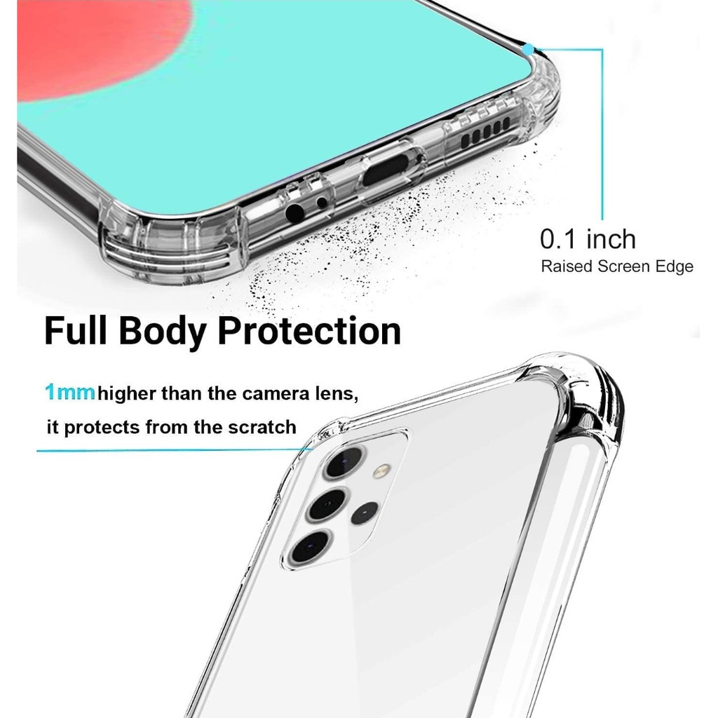 anticrack Samsung A13 A33 A73 A22 A32 A52 A72 A51 A71 A21S case cover anti crack fuze acrylic