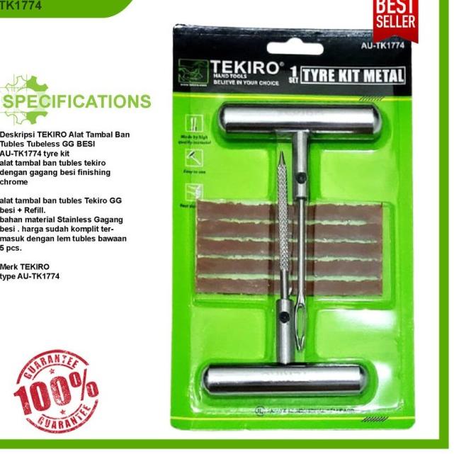 Jual Langsung Beli Tekiro Alat Tambal Ban Gagang Besi Set Tyre Kit Metal Tubles Bocor Shopee