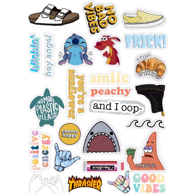 

Sticker aestetic [ 25 pcs ] ✨ untuk Case Handphone | Laptop [ bisa COD ]