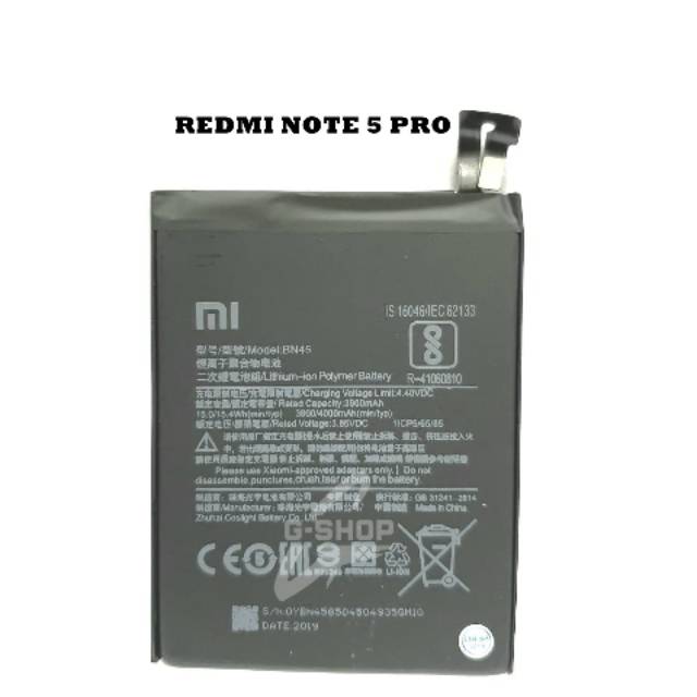 BATERAI / BATTERY / BATRE XIAOMI REDMI NOTE 5 PRO / BN45 ORIGINAL