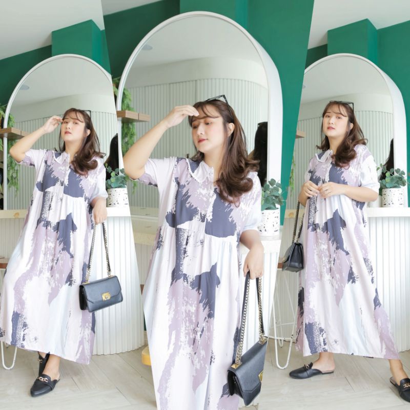 Daster ANDIN/Daster KOREA/Daster kerah renda/Dress korea/homedress korea/daster busui/daster rayon-Brigitta