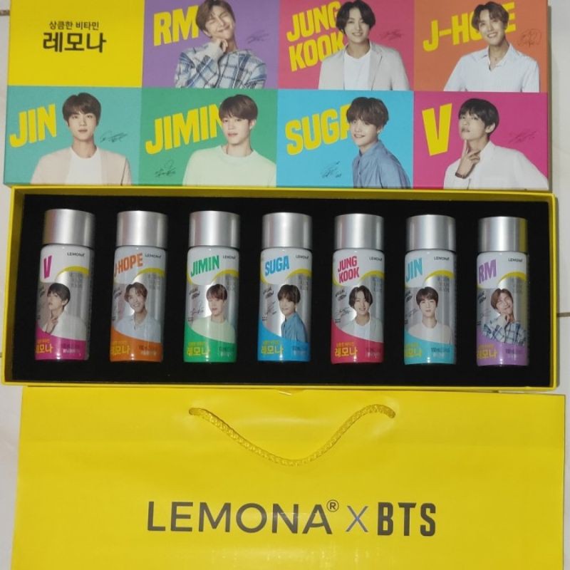 (Sharing) Lemona X BTS Special Edition Vitamin C Drink BOTTLE / BOTOL / BOX