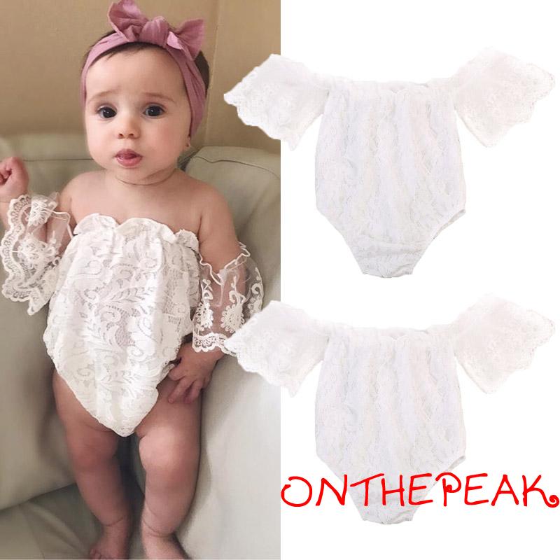 off the shoulder baby romper