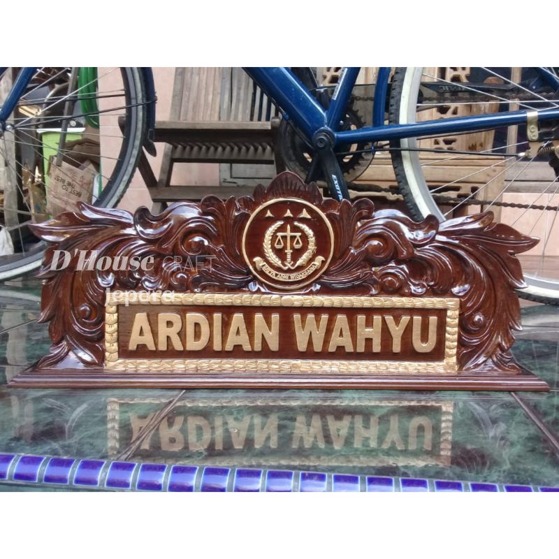 

Papan Nama Meja Kantor Kayu Jati ( Panjang 50cm )
