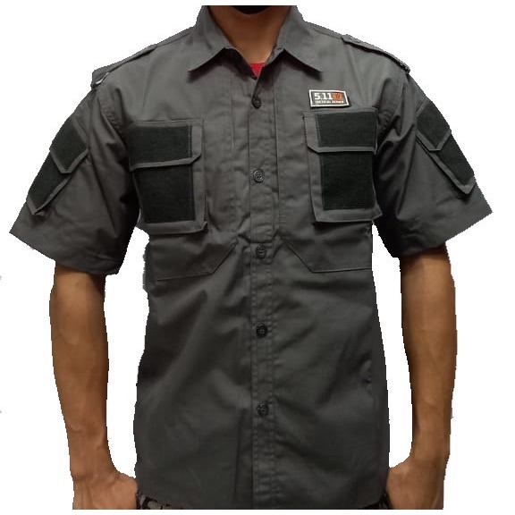 Kemeja Tactical 5.11 Pendek Warna Abu abu Hem 511 Abu Baju Tactical Lapangan