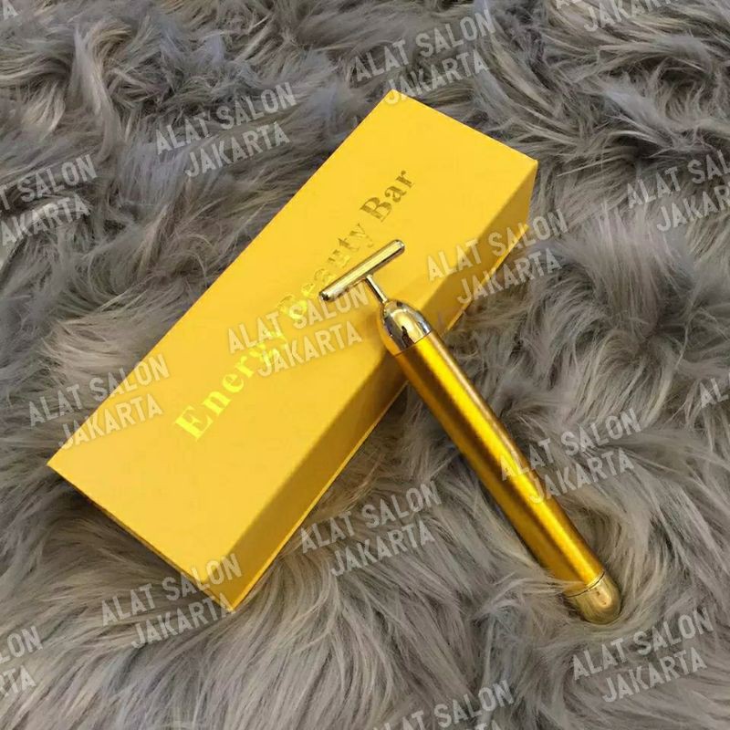 24K Gold Beauty Bar Setrika wajah Alat Pijat Wajah Profesional Massager Stick