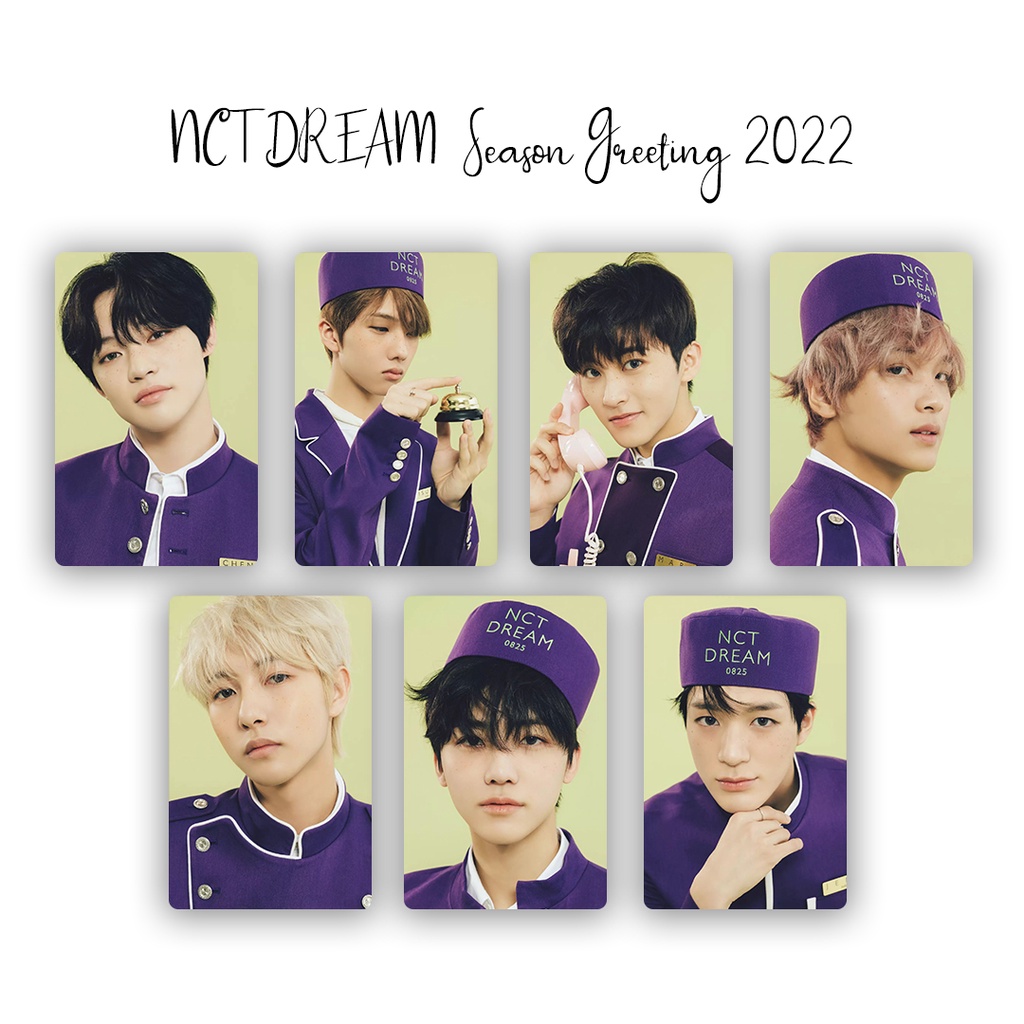 

(DUA SISI) photocard nct dream 2 sisi / nct dream season greeting 2022 / nct dream photocard / pc nct dream unofficial / aksesoris kpop nct dream / fotocard nct 2021 / mark renjun jeno haechan jaemin jisung chenle