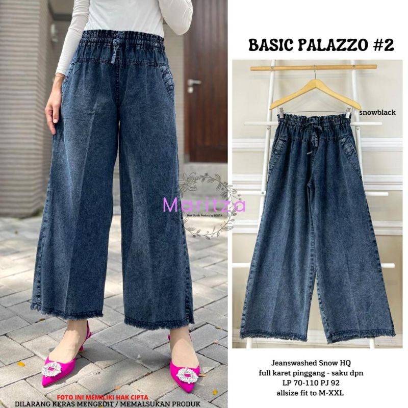 Basic Palazzo #2 | Celana Kulot Jeans Rawis Maritza