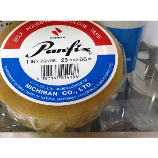 

✸ CELLULOSE TAPE PANFIX 1 INCH X 72 YARDS (24MM X 66M) ✈