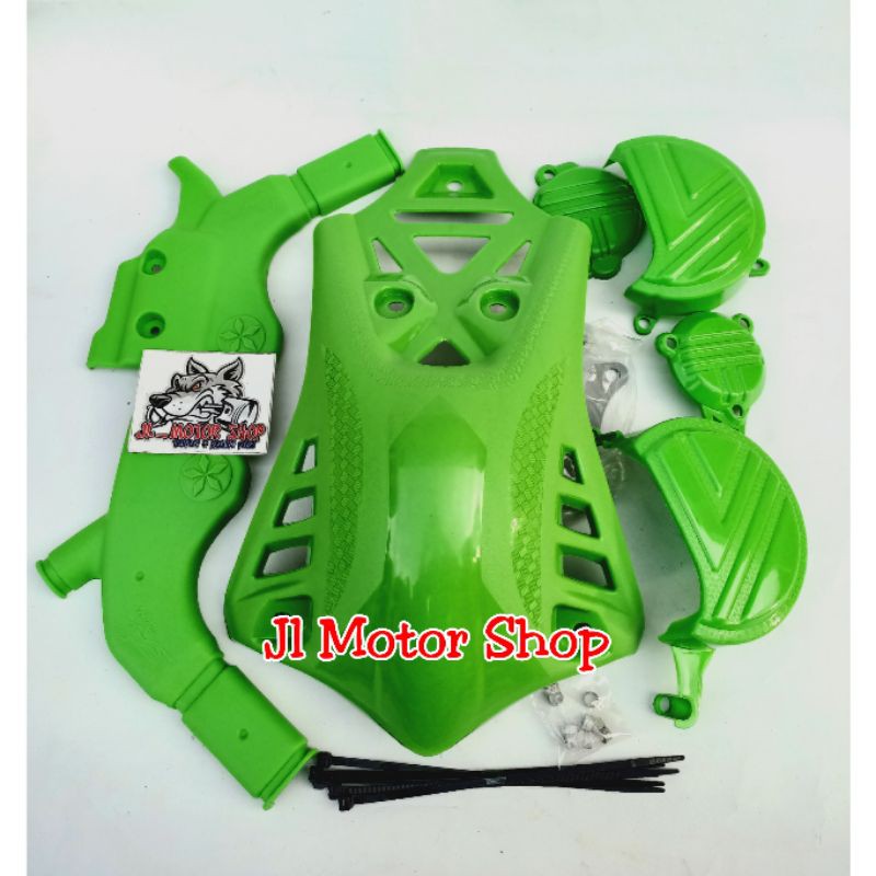 Cover Pelindung Mesin Block Rangka KLX D-Tracker Tutup Engine Cover Block Rangka KLX 150 D-Tracker