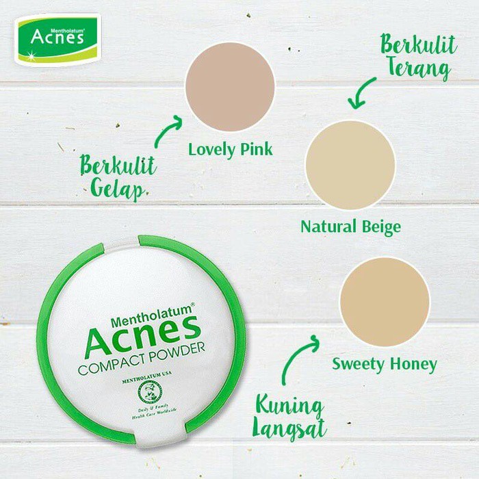 Acnes Compact Powder Absorb Sebum &amp; Acne Care ( Bedak Padat kulit Jerawat ) 14g