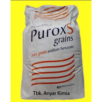 

Pengawet Makanan Sodium Benzoate PUROX S Grains Repack 250grm ( benzoate holland)