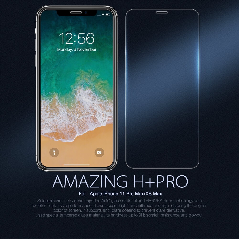 AUTHENTIC Tempered glass IPHONE 11 PRO MAX 6.5inch Thickness 0.2mm H+P