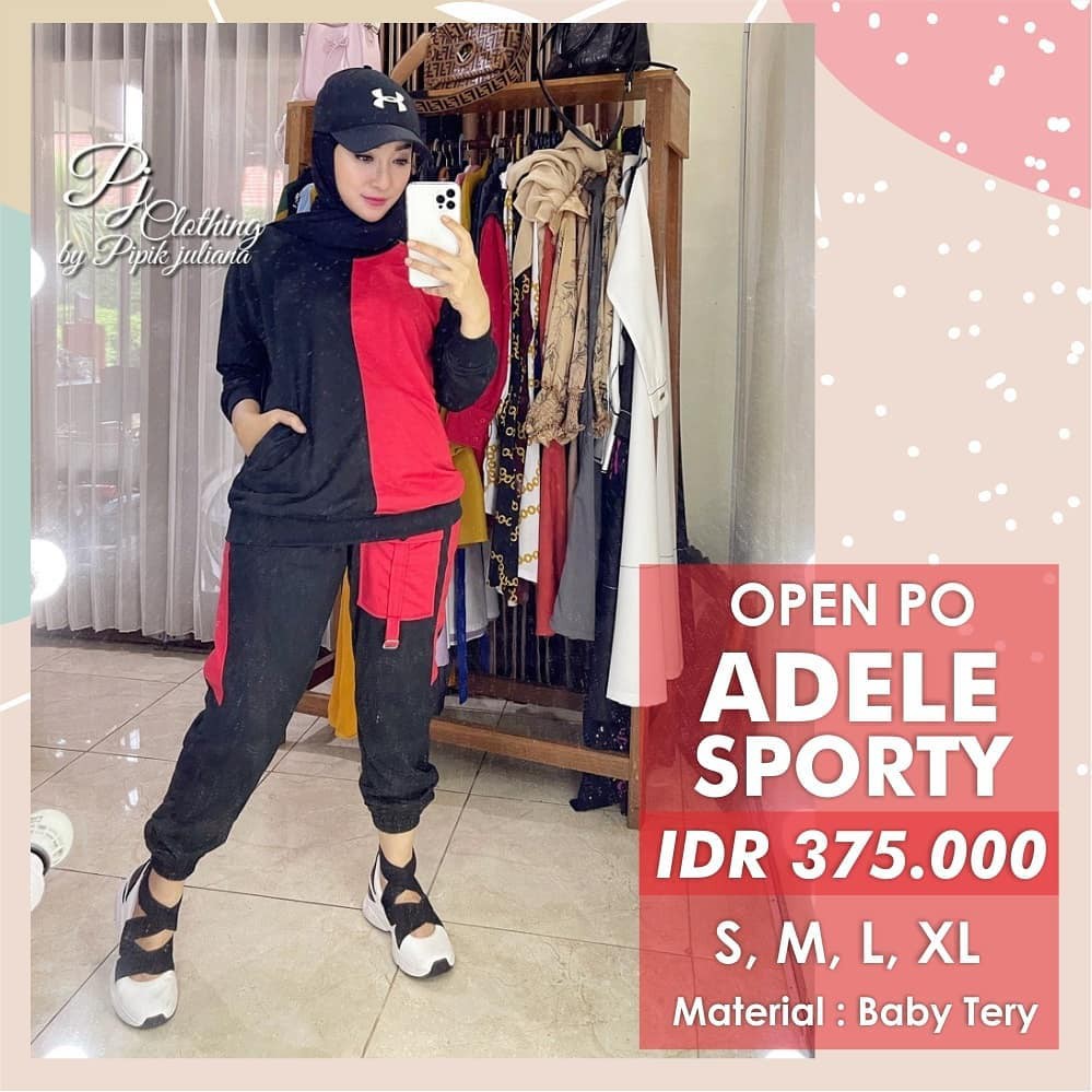 SETELAN OLAHRAGA SENAM SET ADELE SPORTY BY PIPIK JULIANA p.j_clothing