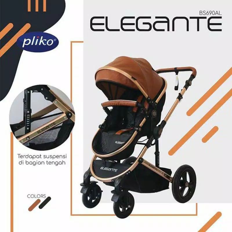 Makassar - Stroller Hadap Ibu Kereta Dorong Bayi Pliko 690AL Elegante