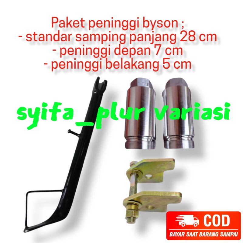 Peninggi shock depan belakang byson